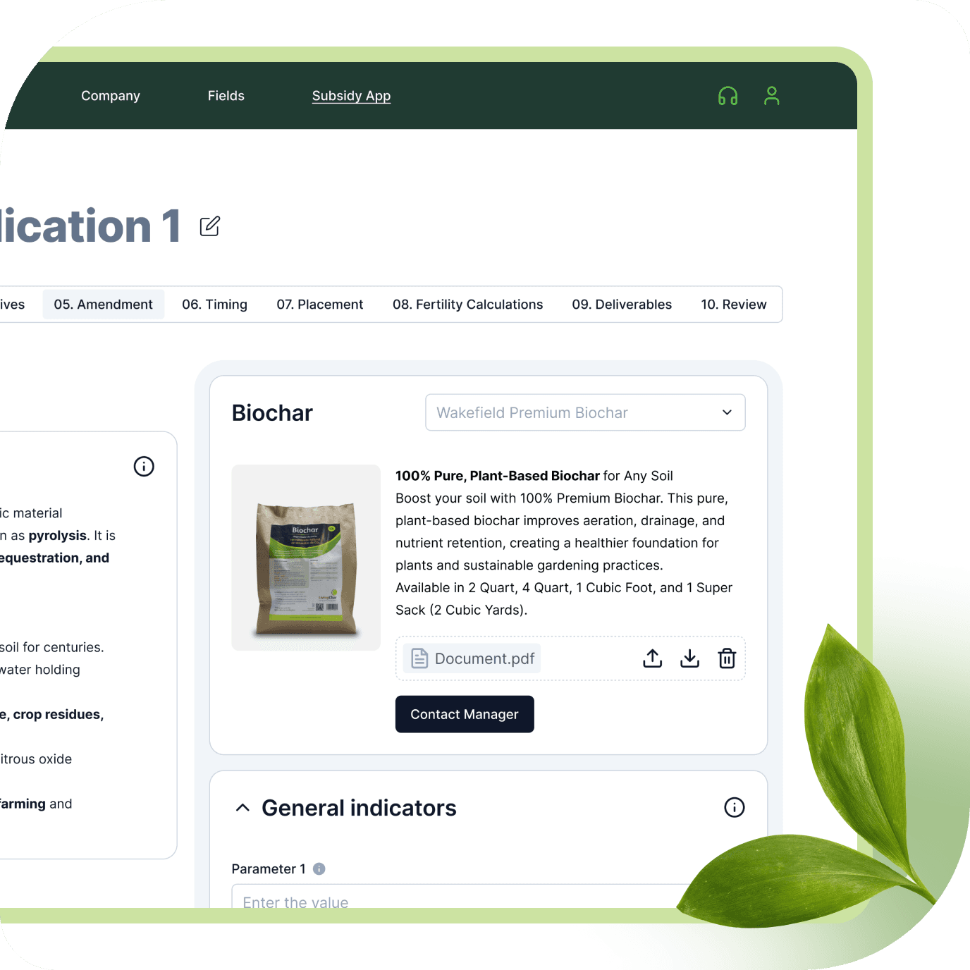 Allows farmers to monitor soil health trends and sustainability metrics