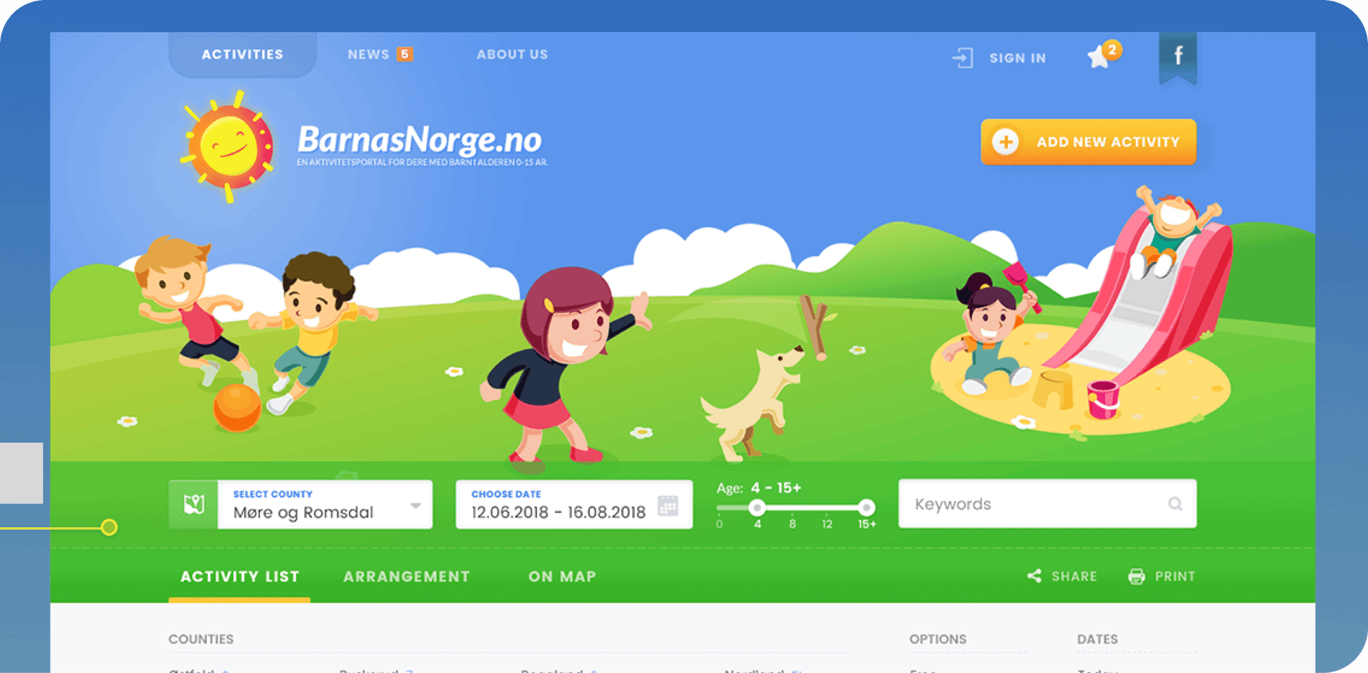 BarnasNorge – activities for kids & families